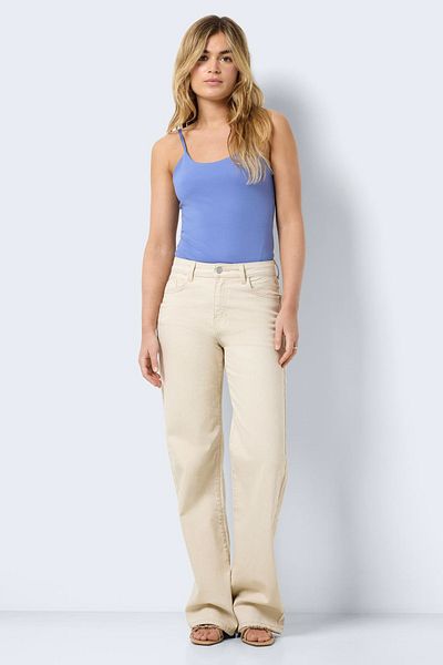 Noisy May NMYOLANDA NW WIDE JEANS ECRU