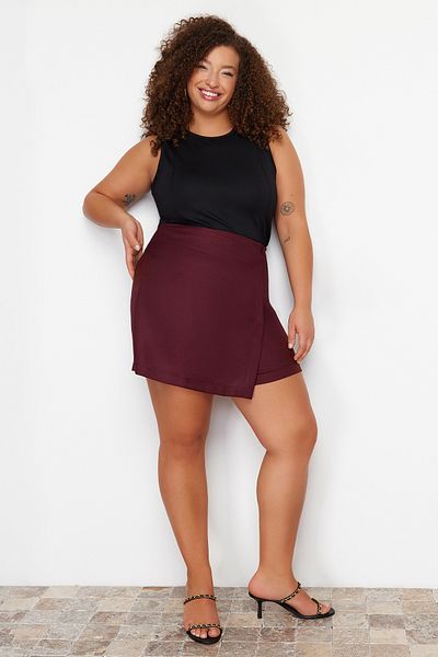 Burgundy Plus Size Skirts Styles Prices Trendyol