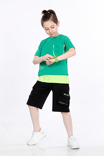 MORNIO Set de 2 tricouri și pantaloni scurți pentru băiat Vf24kmr51012