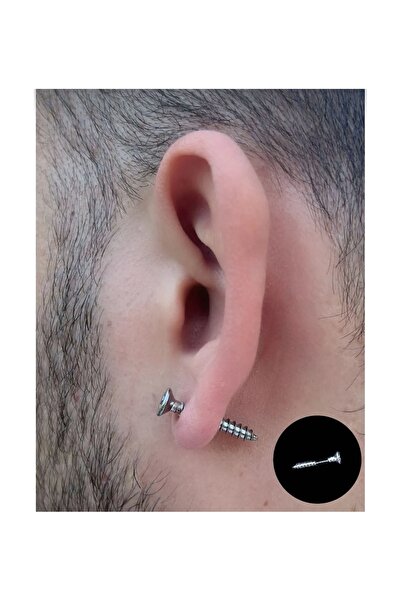 Bylin 316 L Cerrahi Çelik Vida Piercing Küpesi- Bar Uzunluğu 6 Mm- 1 Adet
