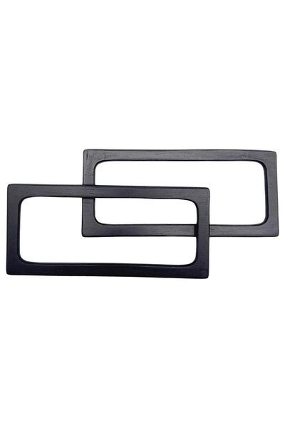 angel çanta aksesuar Accesoriu Geanta Angel Model Dreptunghiular 9x20 cm Maner Geanta Lemn Culoare Neagra