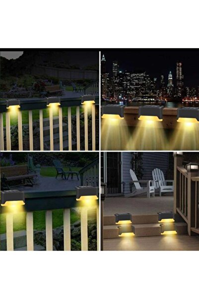 Dalian Home 2 Adet Köşebent Merdiven Veranda  Güneş Enerjili Led Lamba DekorB...