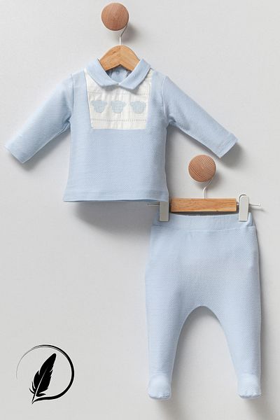 Cassiope Baby Boy Three Teddy 2-Piece Set 2 Months - 3 Months - 6 Months