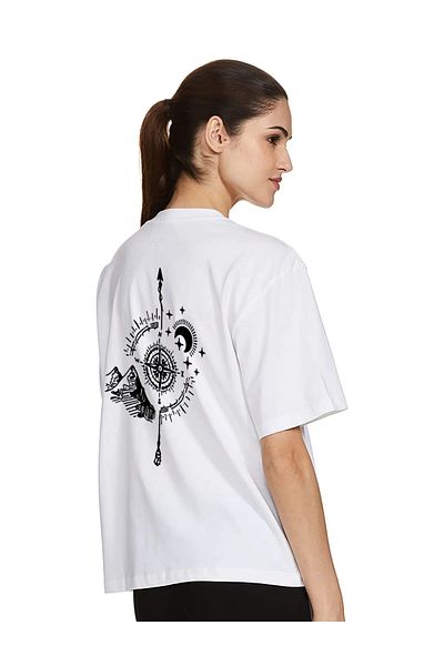 Modern Moda Λευκό μπλουζάκι North Printed