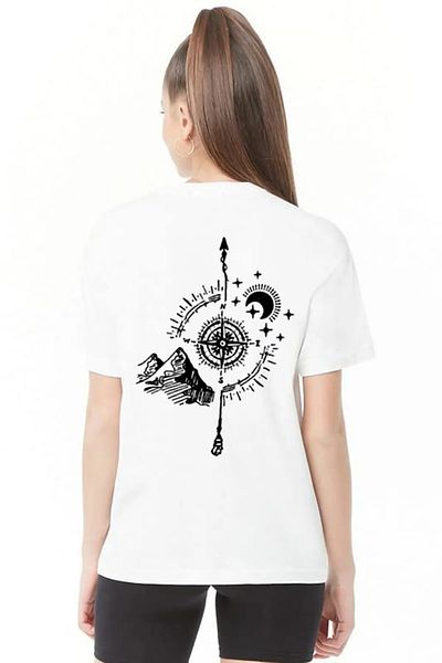 Modern Moda Λευκό μπλουζάκι North Printed