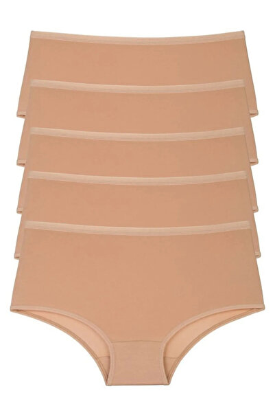 Suvida سراويل داخلية قطنية عالية الخصر مقاس كبير - عبوة من 5 قطع