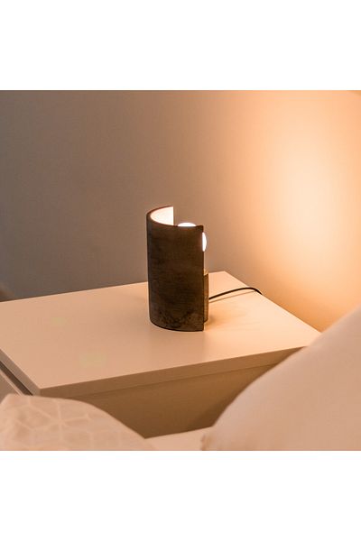 TABART "Luma" Decorative Desktop Concrete Sconce - Wired (Led Bulb Gift) - Anthracite