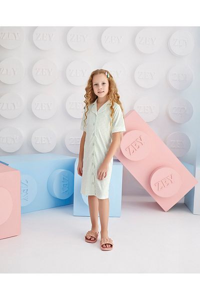 ZEYZEY 8679 GIRL'S BUTTONED TUNIC