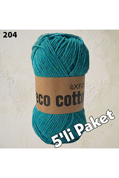 Oxford İplik 5'li Paket Eco Cotton - 100 gram 200 metre %100 Rejenere Pamuk Ö...