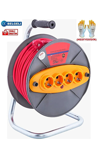 LEO Seyyar Makaralı Uzatma Kablosu 3x2,5mm 20 Metre