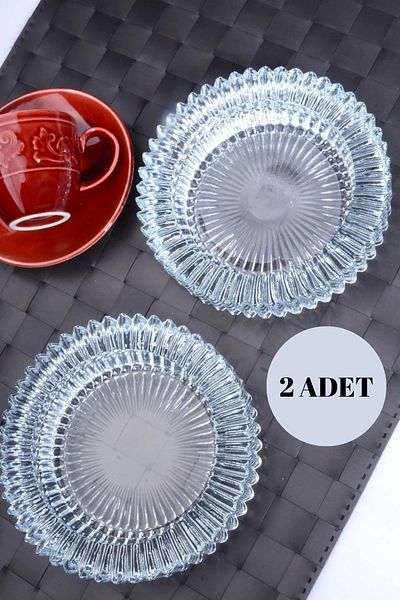 Tanemce 2 Pieces Crystal Luxury Ashtray Glass Cigar Ash Tray Round Ash Plate