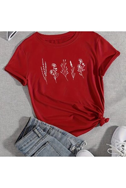 MAGORS STYLE-X تي شيرت نسائي برقبة دائرية مطبوع عليه زهور خاص بيوم الأم، 100%...