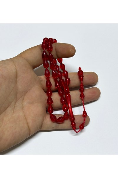 Han Ticarethane Red Powder Amber Prayer Beads