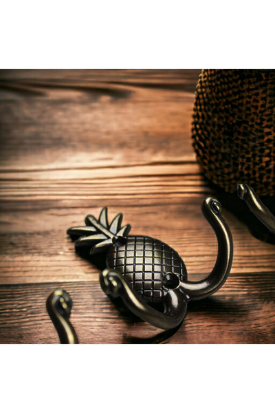 Dizaynhouse Ananas Tasarımlı Metal Askı Çocuk Odası, Mutfak, Portmanto Askısı, Kıyafet, Havlu Askısı