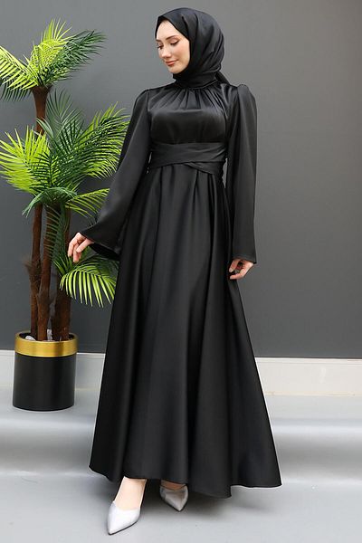 GİZ AGİYİM Nazlı Φόρεμα Hijab Μαύρο