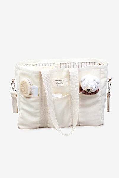Modakids Canvas Mother Baby Care Bag Organizer Portable Organizer for Newborn Diaper Changing