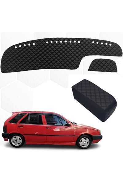 caraks Fiat Tipo Kolçak + Göğüs Halısı Siyah Suni Deri