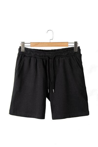 BUCADO Erkek Siyah Basic Regular Fit Şort & Bermuda