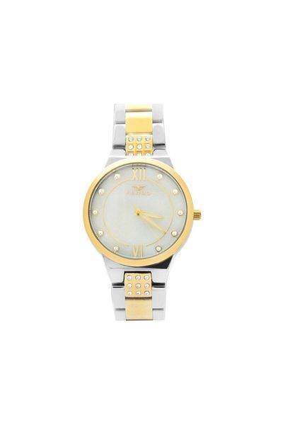 Tesbihane Ferro Gold-silver Color Steel Cord Women's Wristwatch Th-f21928a-d