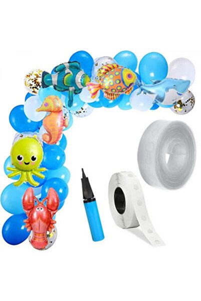 kidspartim Ocean Creatures Themed Balloon Chain Set