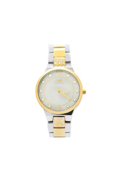 Tesbihane Ferro Gold-silver Color Steel Cord Women's Wristwatch Th-f21928a-d