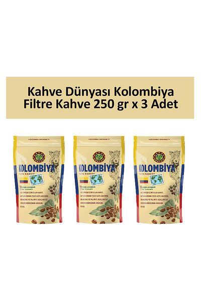 Kahve Dünyası 250 gr x 3 Pieces Colombian Filter Coffee