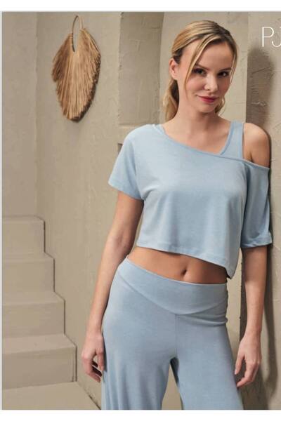Edam İç Giyim Üçlü lü Krop Yırtmaçlı Eşofman Takımı m85