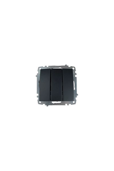 ELBİ Elbi Zena Black Triple Switch Frameless
