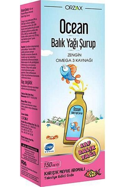 Ocean Orzax Omega3 Syrup - 150MlMixed Fruit Flavor
