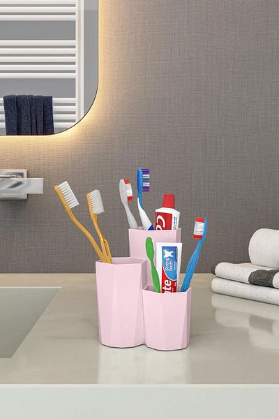 DOVİHOME Sandy Toothbrush And Toothpaste Storage Box Organizer