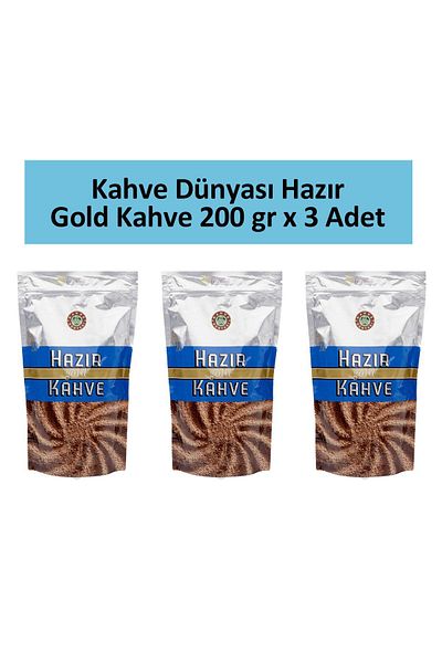 Kahve Dünyası Gold Instant Coffee - 200 gr x 3 Pieces