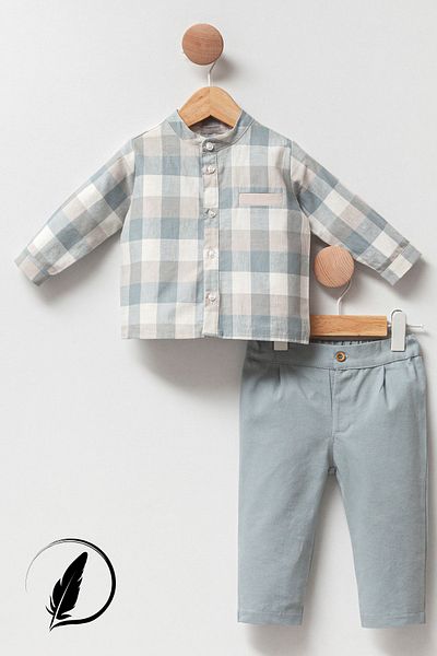 Cassiope Mini Groom Baby Boy 2-Piece Set Pants Shirt
