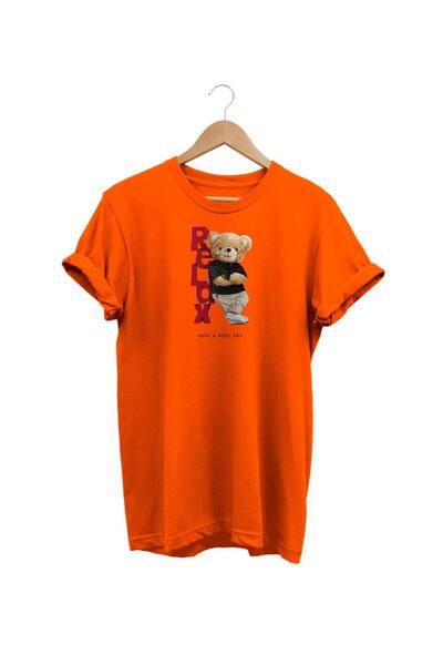 WİDİ Widi Relax Štampano Narandžasta T-shirt