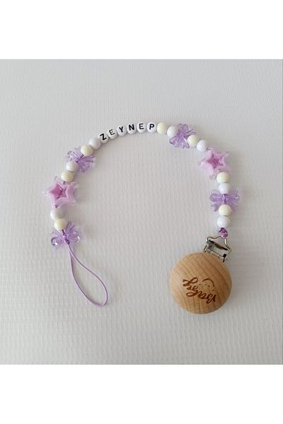 Bebekmağazam Purple Baby Pacifier with Strap
