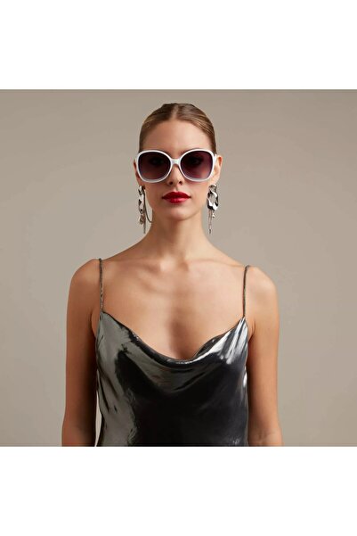 Okkia White Anna Butterfly Sunglasses