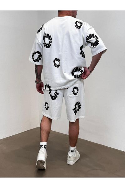 Rey Polo Men's Oversize Printed Shorts Set