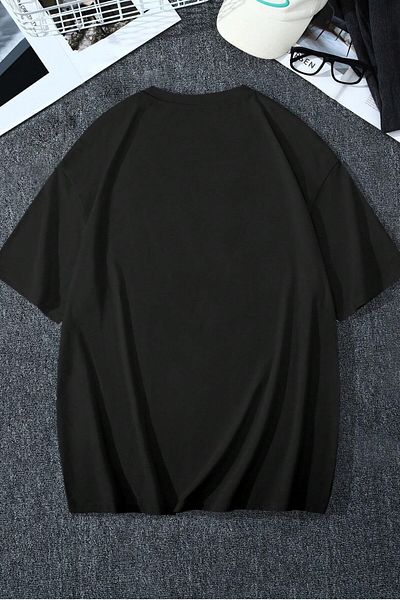 MODAGEN Μπλουζάκι Unisex Black Crew Neck Dream με στάμπα oversize