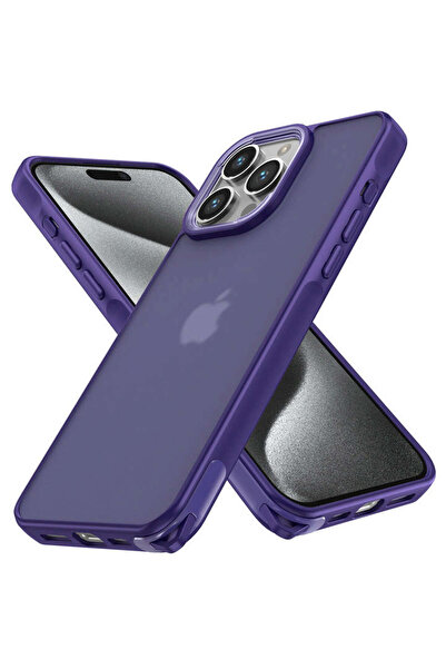 NewFace غطاء حماية أنيق لهاتف آيفون 15 برو ماكس - أرجواني غامق 240090