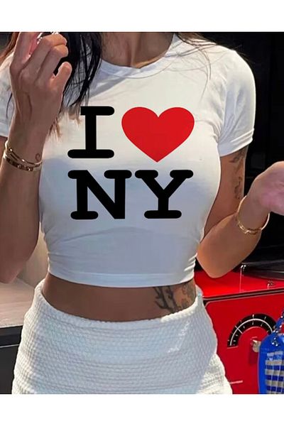 DENİKK Y2k Arm Print Crop Body