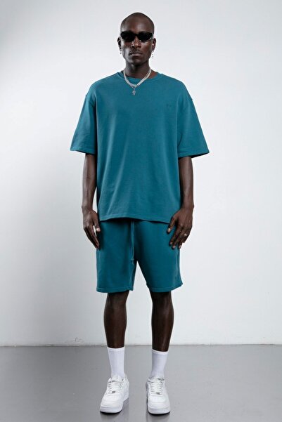 Catch Erkek Bol Kalıp Tişört Şort Takım K599