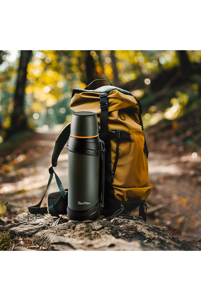 Tantitoni 020-01-DARK GREEN STAINLESS STEEL HANDLE THERMOS 2.5LT