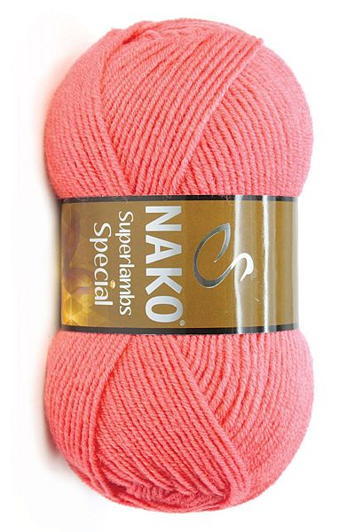 NAKO Superlambs Special 10313 - 100g Coral Hand Knitting Yarn