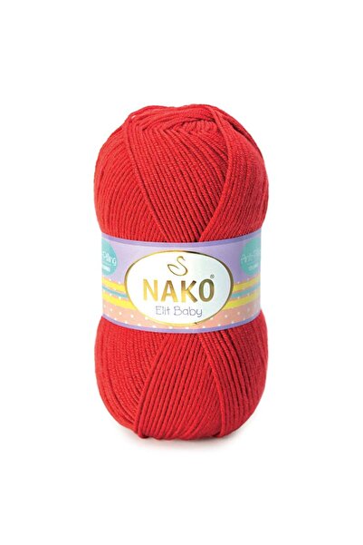 NAKO 5 Adet Nako Elit Baby Anti Pilling El Örgü İpliği - 207 Kırmızı