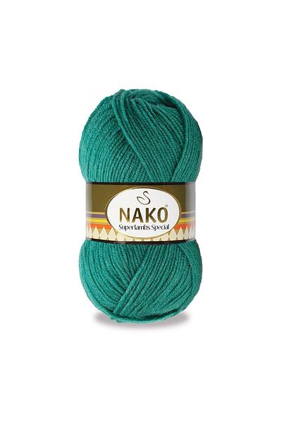 NAKO Superlambs Special 181 - Green Hand Knitting Thread 100 Gr., Duck Head