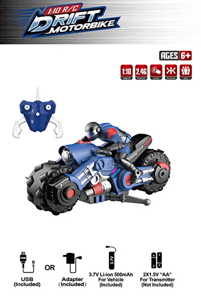 hediyecik Rc Drift Atan Uzaktan Kumandalı Motorsiklet Full Fonksiyon