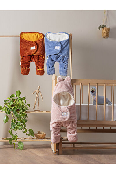 Mislina Home Tarçın Baby Wellsoft Yeni Doğan Bebek Dış Kundak Uyku Tulumu Pud...