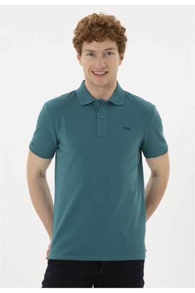 U.S. Polo Assn. Μπλουζάκι US Polo Assn Ανδρικό σκούρο πράσινο βασικό μπλουζάκι