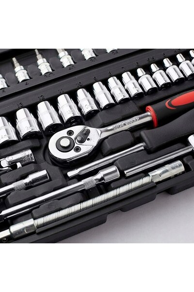 PROXTECH Yüksek Kalite 46 Parça Mini Lokma Takımı Otomatik Cırcırlı 1/4" Kombinasyon Alet Seti