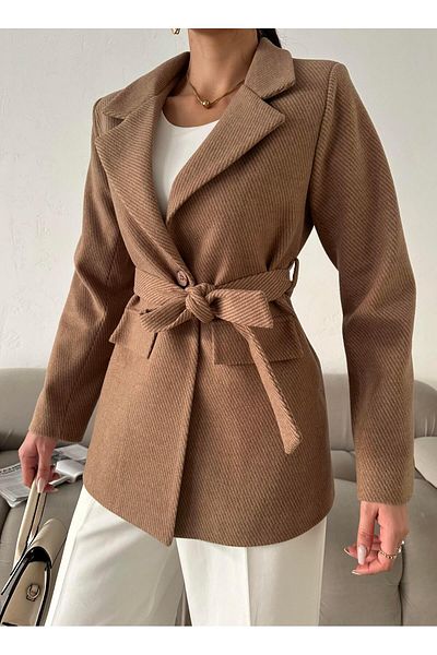 Maldia Shop Dámská bunda z norkového kabátu s dvojitým límcem a prošíváním