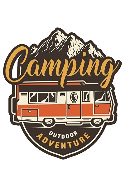 HMNL Off Road Camping Adventure Kamp Offroad Sticker Karavan 13 X 12 Cm